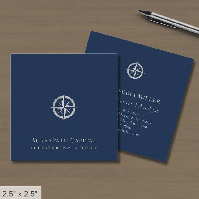 Simple Professional Custom Logo Square Business Card (Creator Uploaded)