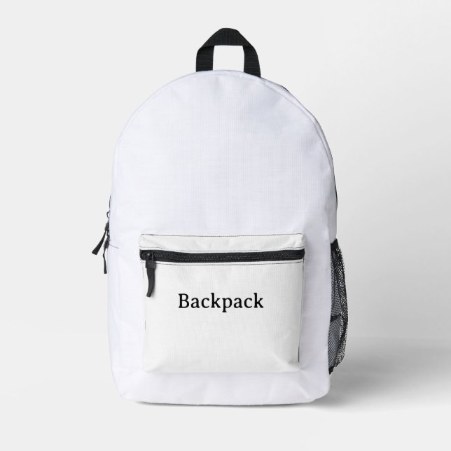 Simple Professional Cut Sew Printed Backpack (Front)
