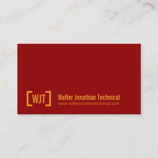 Customizable Simple professional dark red orange business cards
