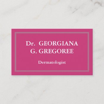 Simple & Professional Dermatologist Business Card by AponxBusinessCards at Zazzle