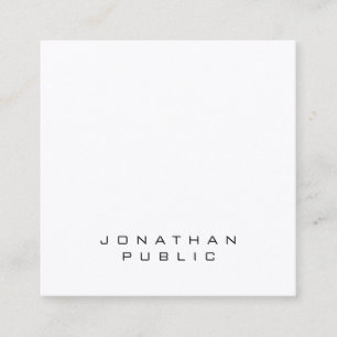 Simple Professional Design Sophisticated Template Square Business Card