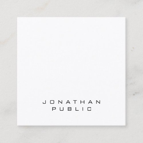 Simple Professional Design Sophisticated Template Square Business Card