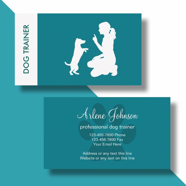 Simple Professional Dog Trainer Business Card (Creator Uploaded)