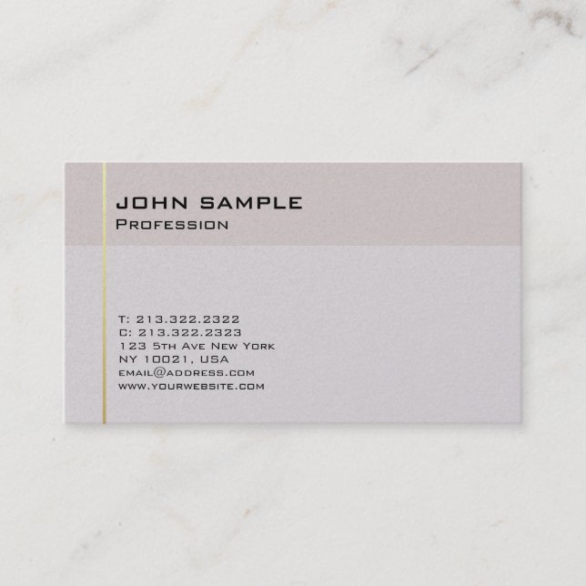 Simple Professional Elegant Consultant Luxury Business Card (Front)