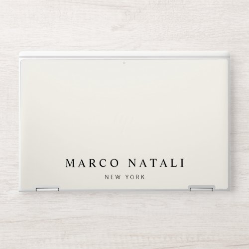 Simple Professional Elegant  Ivory HP Laptop Skin