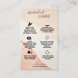 Simple Professional  Essential Oil Care Business Card