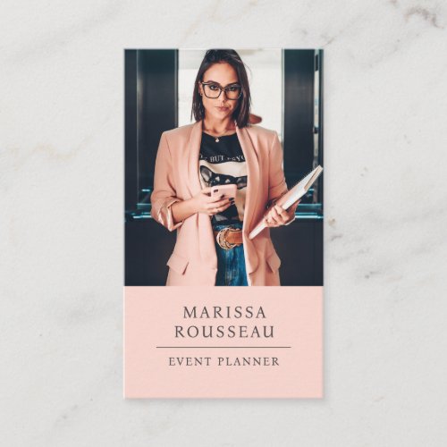 Simple Professional Event Planner Photo Business Card