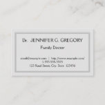 [ Thumbnail: Simple & Professional Family Doctor Business Card ]
