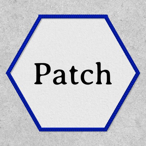 Simple Professional Flat-Top Hexagon Iron-On Patch
