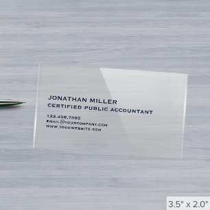 Simple Professional Frosted Business Cards