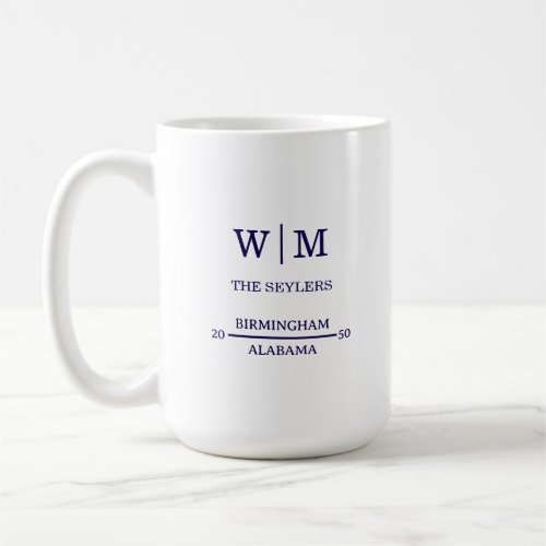 Simple Professional Frosted Wedding Coffee Mug