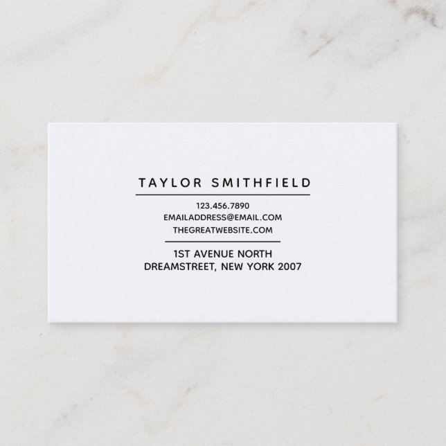 Simple Professional Geometric Business Card (Front)