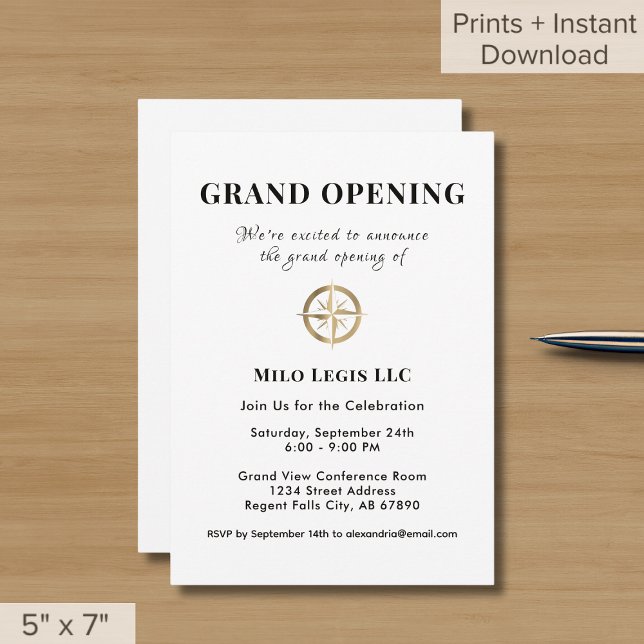 Simple Professional Grand Opening Invitation (Creator Uploaded)