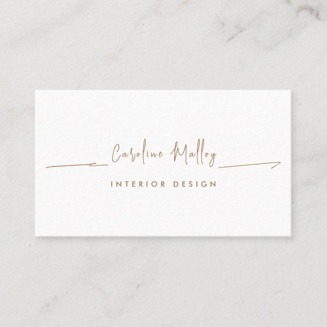 Simple professional handwritten business card (Front)