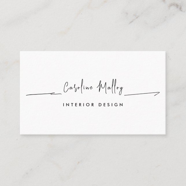 Simple professional handwritten business card (Front)
