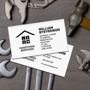 Simple professional handyman Business Card