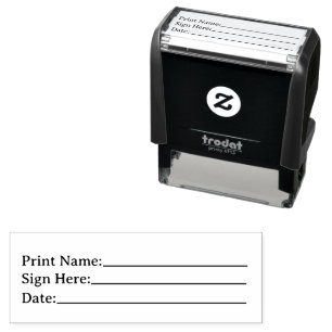 Simple Professional Invoice Self-inking Stamp