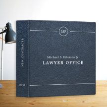 Simple professional lawyer attorney navy leather