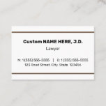 [ Thumbnail: Simple, Professional Lawyer Business Card ]