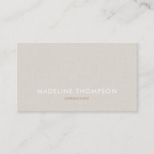 Simple Professional Linen Gray Business Card