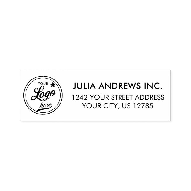 Simple Professional Logo Business Return Address  Self-inking Stamp (Design)