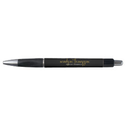 Simple Professional Luxury Black Gold Script Pen
