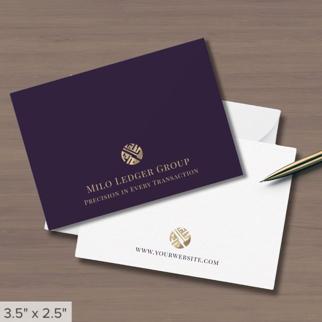 Simple Professional Luxury Logo  Note Card (Creator Uploaded)