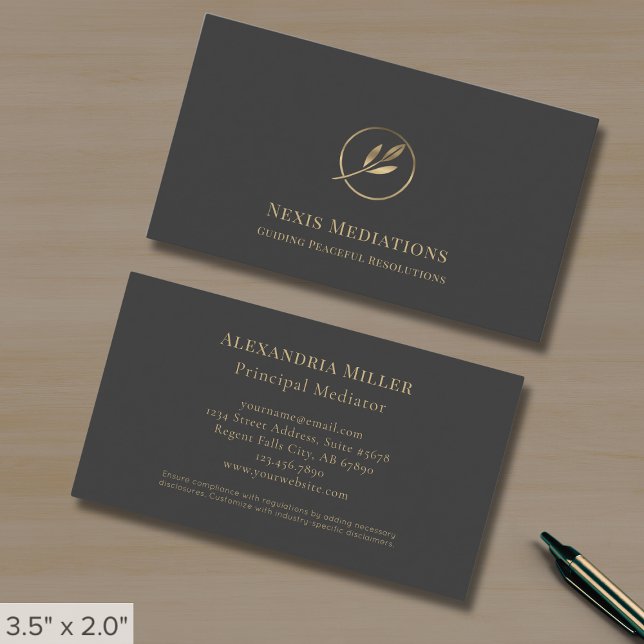Simple Professional Mediation Business Card (Creator Uploaded)