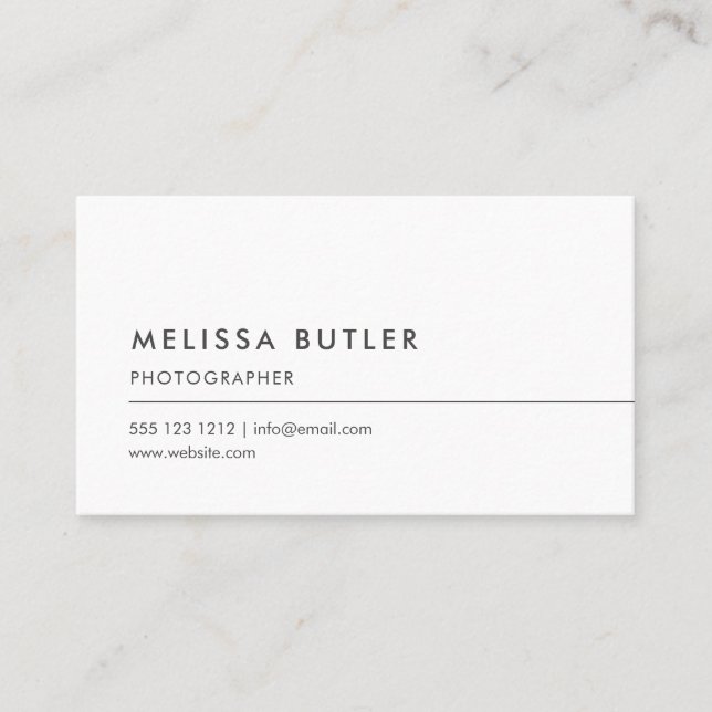 Simple Professional Minimalist Business Card (Front)