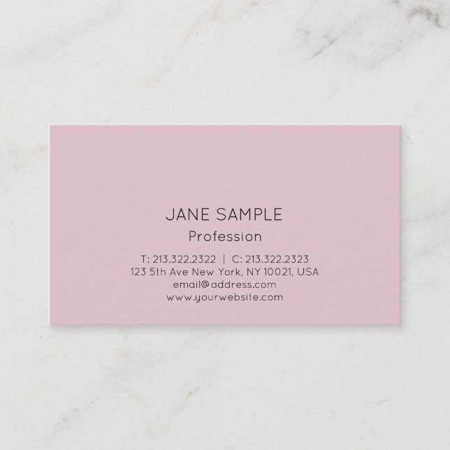 Simple Professional Modern Elegant Design Business Card (Front)