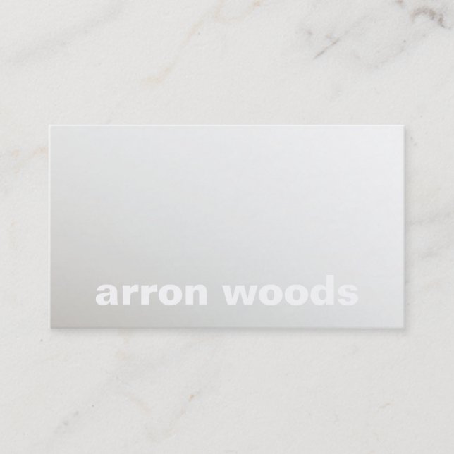 Simple Professional Modern Minimalist Gray Business Card (Front)