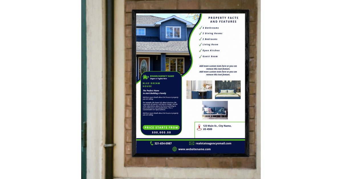 Simple Professional Modern Real Estate Promotional Poster | Zazzle