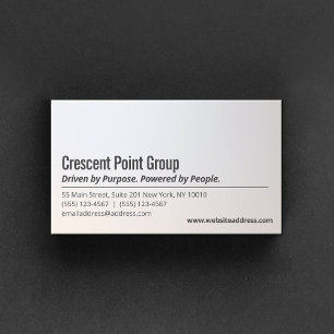 Simple Professional Modern Silver Gradient Business Card