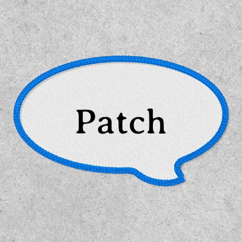 Simple Professional Modern Thought-Bubble Iron-On Patch