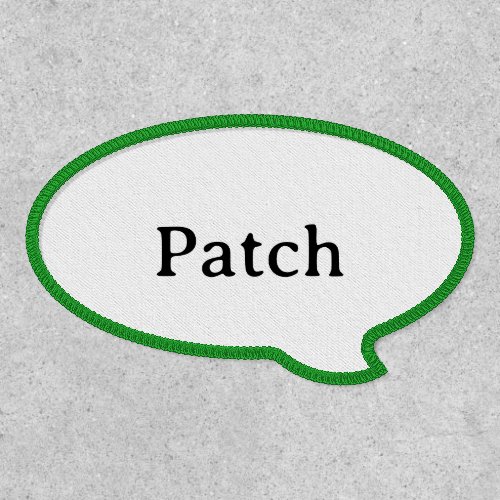 Simple Professional Modern Thought-Bubble Iron-On  Patch