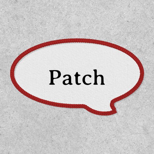 Simple Professional Modern Thought-Bubble Iron-On Patch
