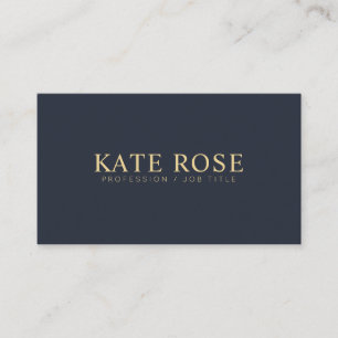 Simple Professional Navy Blue Modern Business Card