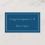[ Thumbnail: Simple & Professional Patent Agent Business Card ]