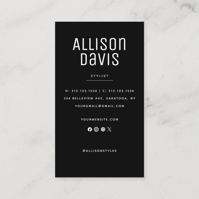  Simple Professional Photo   Business Card (Back)