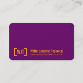 Simple professional purple orange business cards (Front)