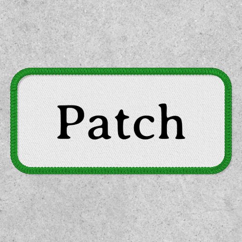 Simple Professional Rectangle 4" x 2" Iron-On Patch
