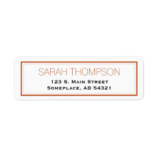 Simple Professional Red Stripe Border Labels