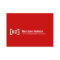 Simple professional red white skinny business card