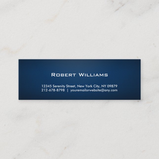 Simple Professional Skinny Business Cards (Front)