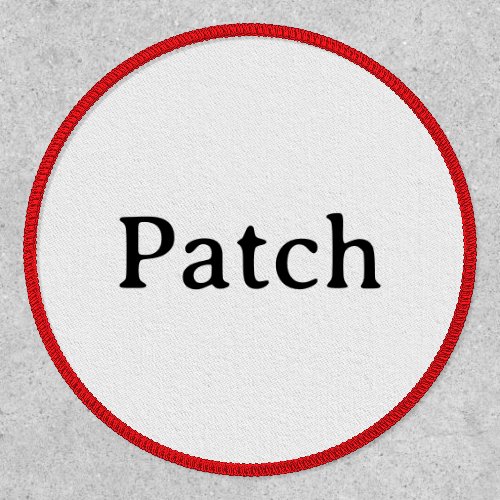 Simple Professional Traditional Circle 4" Iron-On Patch