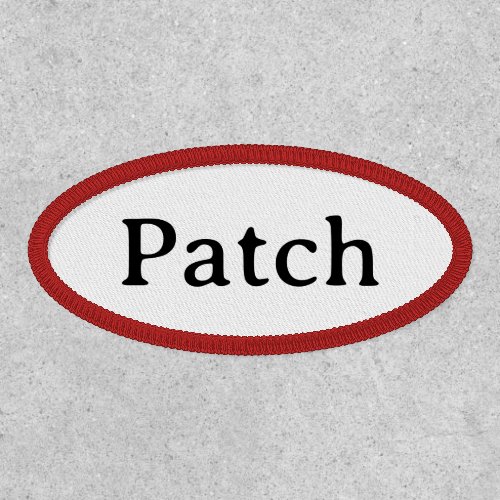 Simple Professional Traditional Oval Iron-On Patch