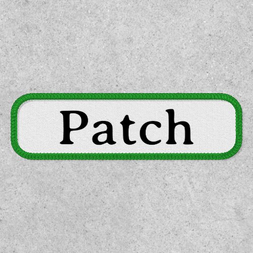 Simple Professional Traditional Rectangle Iron-On Patch