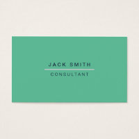Simple Professional Turquoise and Light Grey Shade Business Card