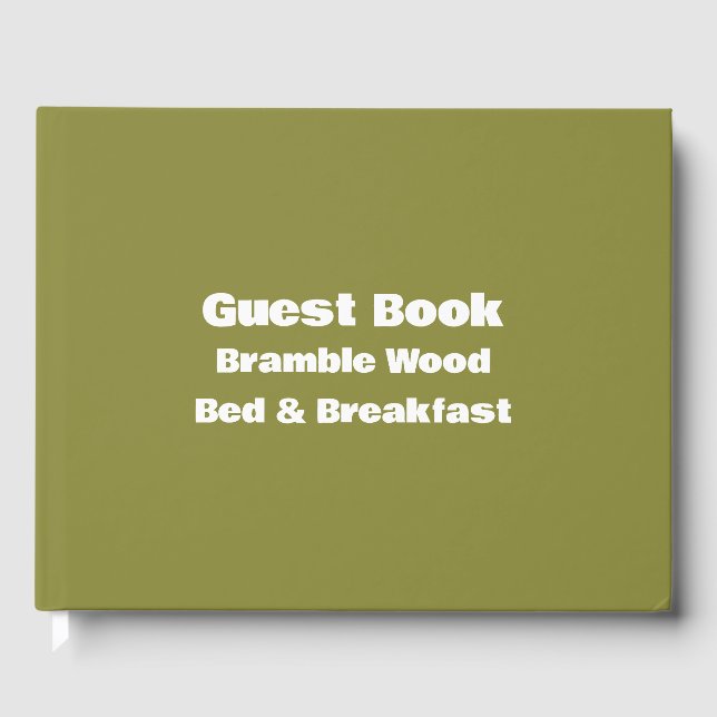 Simple Professional Vacation House Business Guest Book (Front)