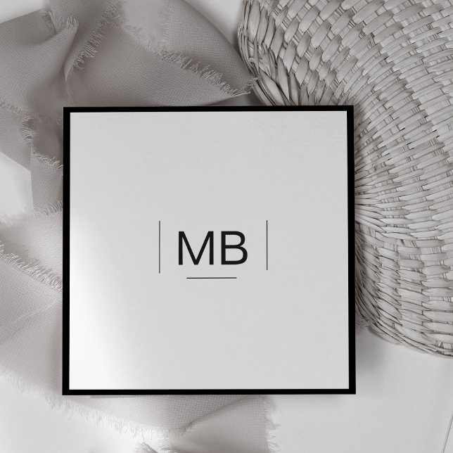 Simple Professional White and Black Social Media Square Business Card (Creator Uploaded)